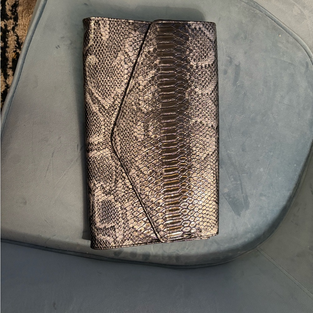 Elegant Snake Print Clutch